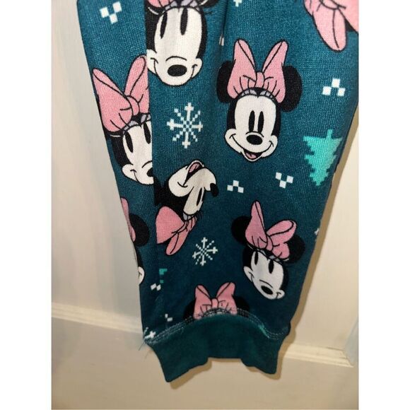 Disney Minnie Mouse Size Medium Fleece Lounge Pajama Pants Christmas Bottoms - Picture 5 of 7
